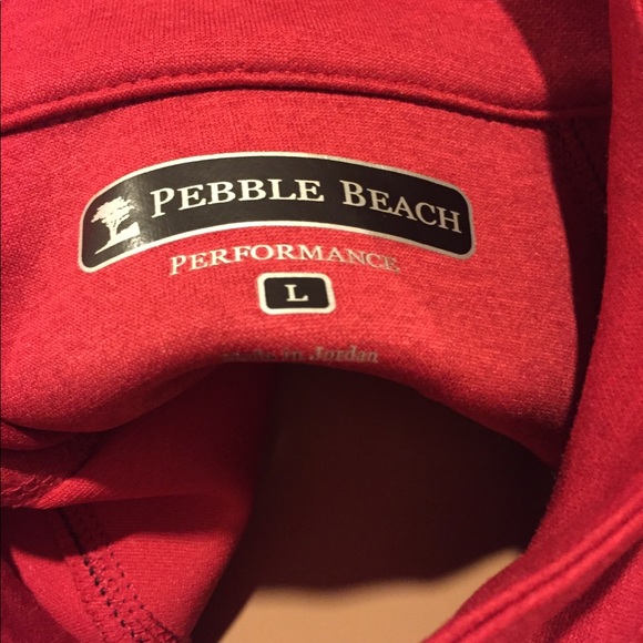 ❤️ 3/$20! ❤️ PEBBLE BEACH 1/2 Zip Long Sleeve Large - Picture 2 of 8